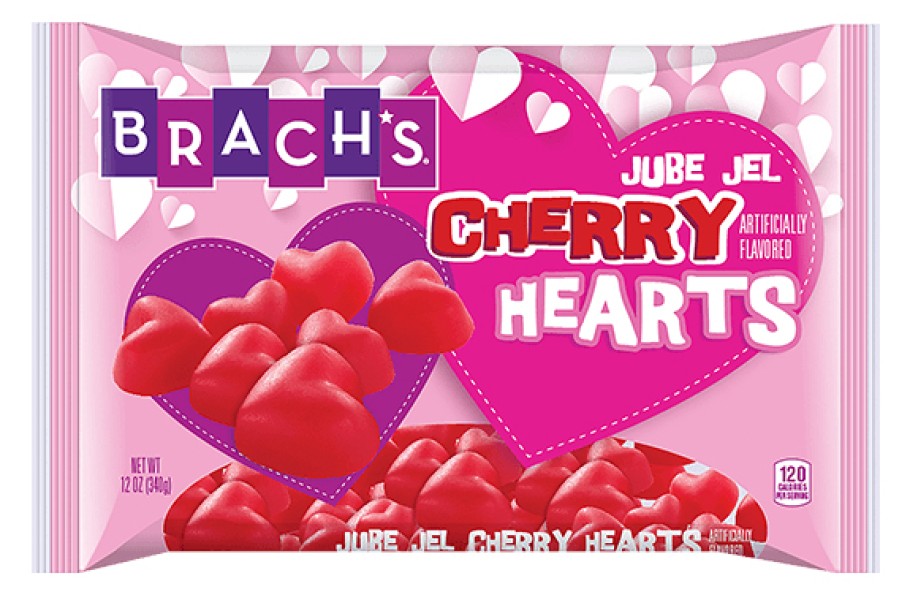 Brach's Candy, Jube Gel, Cherry Hearts