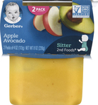 Gerber Baby Food, 2nd Foods, Sitter, Apple Avocado, 2 Pack