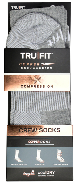 TRUFIT Copper Compression Crew Socks « Discount Drug Mart