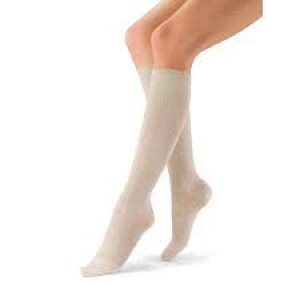 Jobst® soSoft Women's Brocade Knee High Compression, 8-15mmHg, Med, Sand