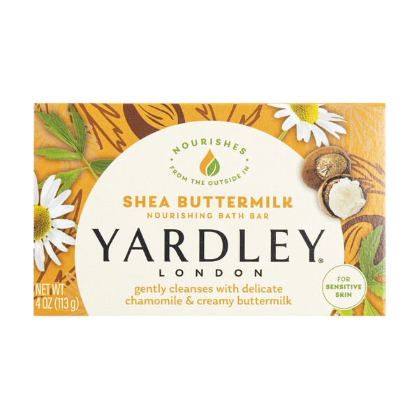 Yardley London Sensitive Skin Shea Buttermilk Moisturizing Bath Bar