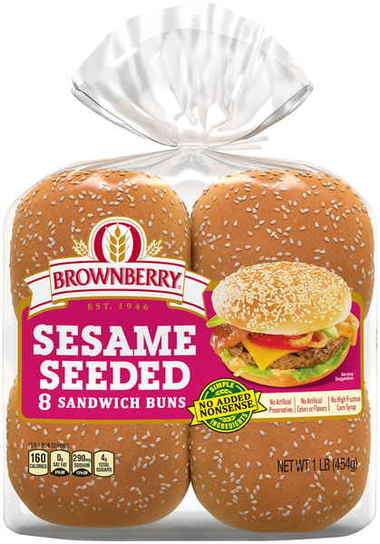 Brownberry Sesame Seeded Sandwich Buns
