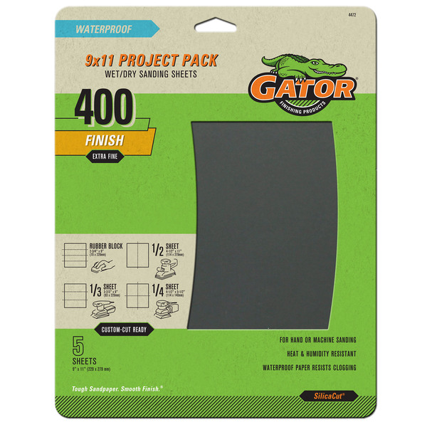 Gator 9x 11 Project Pack Wet/Dry Sanding Sheets 400 Extra Fine Grit