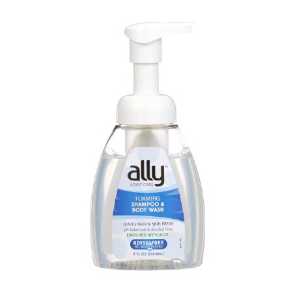 Ally Rinse Free Shampoo & Body Wash, 8oz