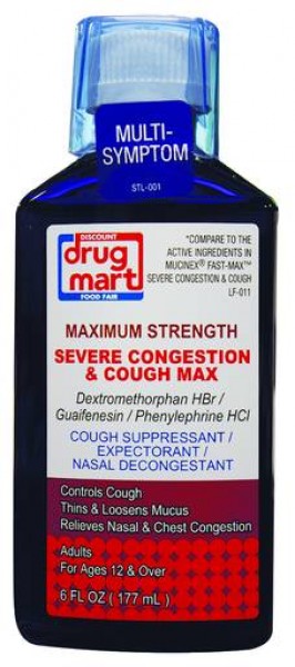 DDM Maximum Strength Severe Congestion & Cough Max