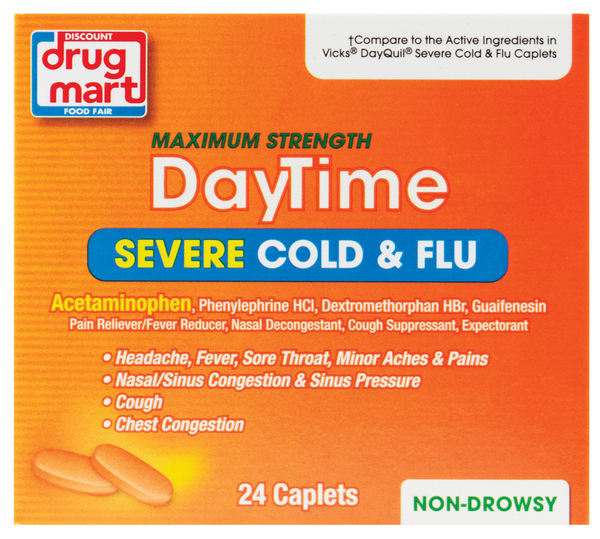 DDM Maximum Strength Daytime Severe Cold & Flu