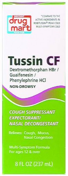 DDM Tussin CF Cough Suppressant, Expectorant Nasal Decongestant