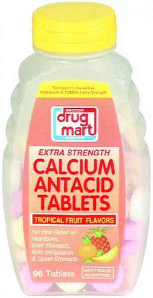DDM Calcium Antacid Tablets Extra Strength Assorted Fruit Flavors