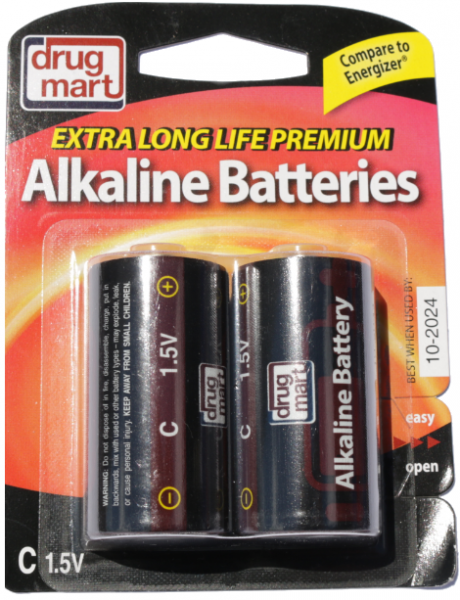 DDM Premium Alkaline Battery C 2 Pack