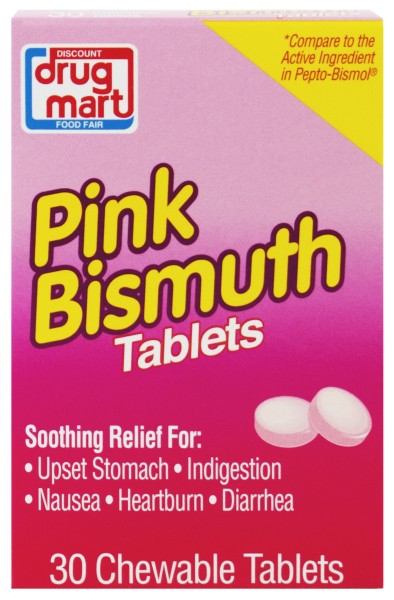 DDM Pink Bismuth Chewable Tablets