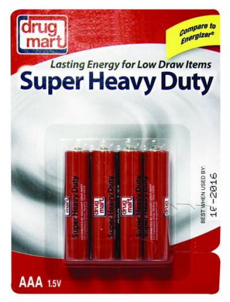 DDM Heavy Super Duty Batteries AAA 4 Pack