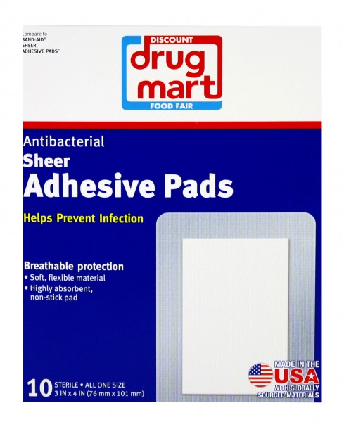 DDM Antibacterial Sheer Adhesive Pads 3