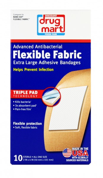 DDM Advanced Antibacterial Flexible Fabric Extra Large Adhesive Bandages 2