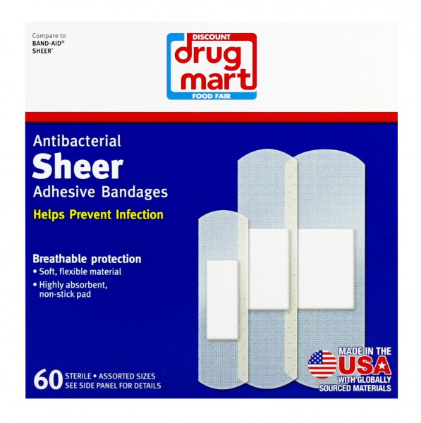 DDM Antibacterial Sheer Adhesive Bandage Assortment