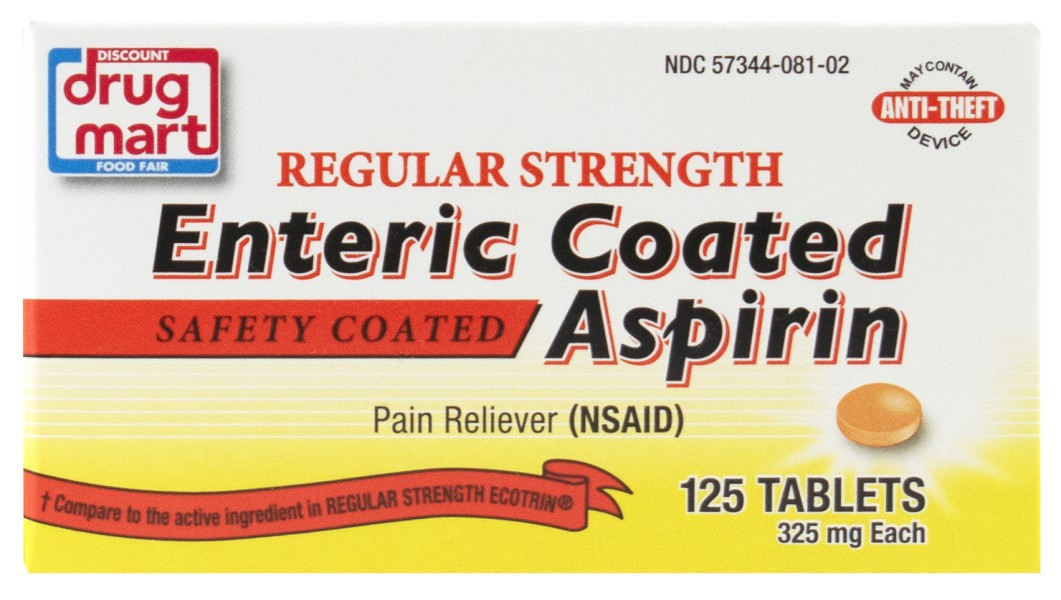 DDM Enteric Coated Aspirin Pain Reliever