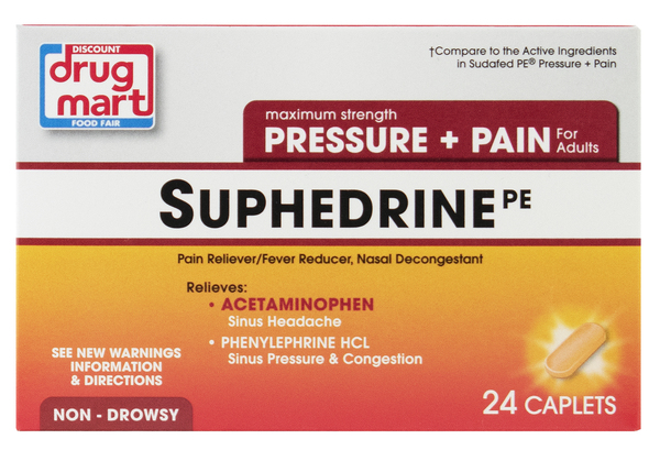 DDM Suphedrine PE Nasal Pressure and Pain Adult Formula