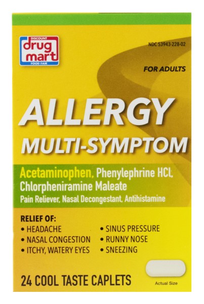 DDM Allergy Multi-Symptom Cool Taste Caplets