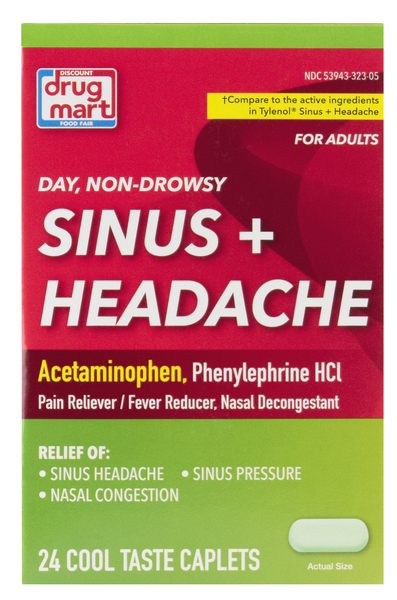DDM Sinus Congestion and Pain Daytime Cool Blast Caplets