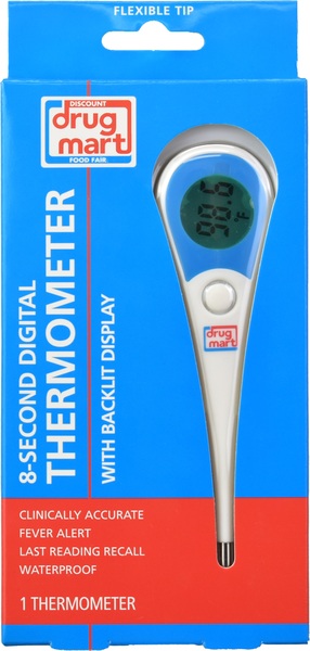 DDM 8 Second Round Thermometer with Flex Tip