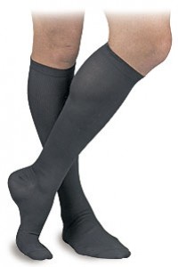 FLA Activa Lite Support Men's Dress Socks, 15-20mmHg, LG, Black