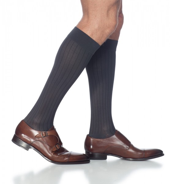 Sigvaris 189C Business Casual Men's Sock, 15-20mmHg, Size B, Brown