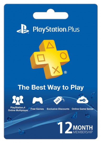 Playstation Plus 12 Month Membership Gift Card