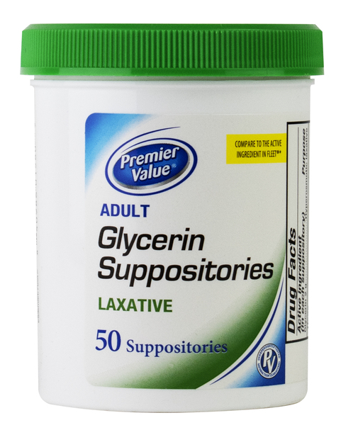 Premier Value Adult Glycerin Suppositories Laxative