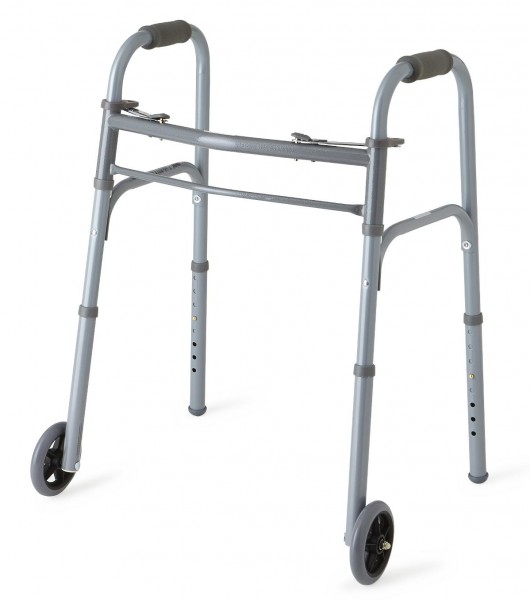 Medline Youth 2-Button Folding Walker with 5