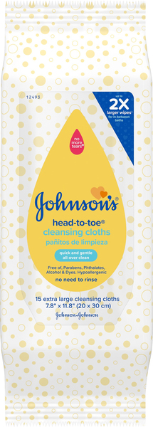 Johnson's Cleansing Cloths, Extra Large