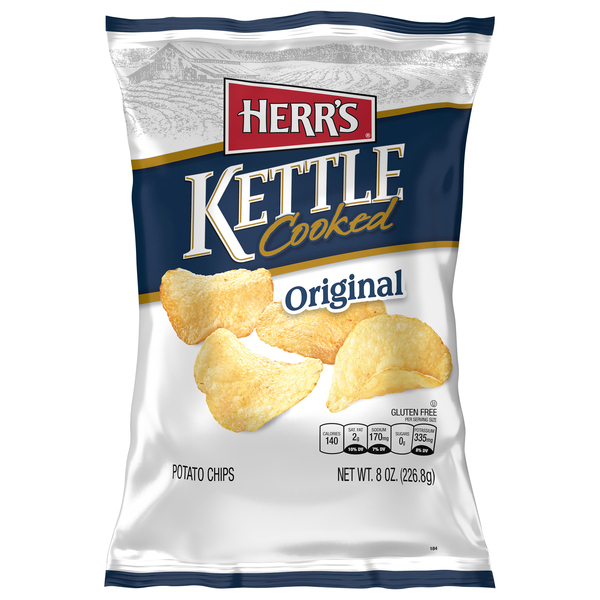 Herr's Potato Chips, Original, Kettle Cooked