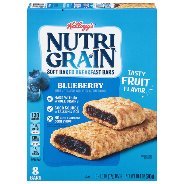 Nutri Grain Breakfast Bars, Soft Baked, Blueberry
