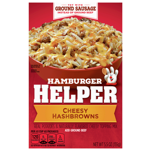 Hamburger Helper Topping Mix, Cheesy, Hasbrowns