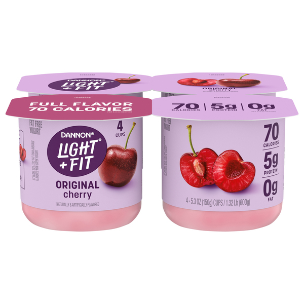 Dannon Yogurt, Fat Free, Cherry, Original