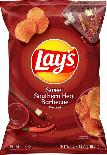 Lay's Potato Chips, Sweet Southern Heat Barbecue Flavored