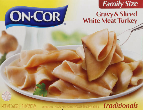On-Cor Gravy and Sliced Turkey, Dark & White, Family Size