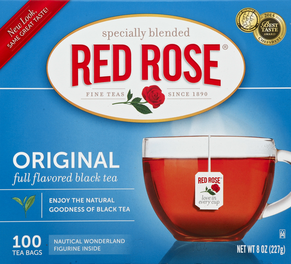 Red Rose Black Tea, Full Flavored, Original, Tea Bags