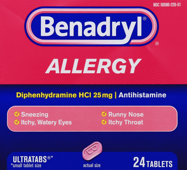 Benadryl Allergy, 25 mg, Ultratabs