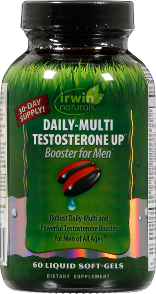 Irwin Naturals Booster for Men, Daily-Multi Testosterone Up, Liquid Soft-Gels