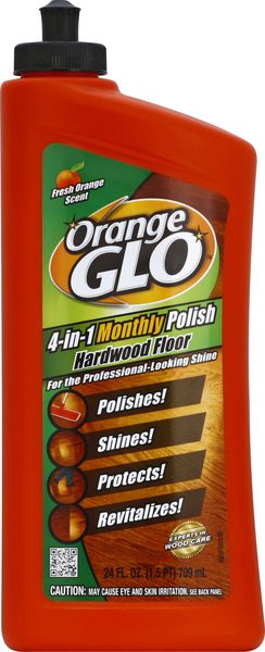 Orange Glo Monthly Polish, 4-in-1, Fresh Orange Scent
