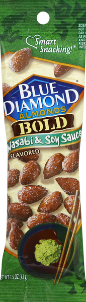 Blue Diamond Almonds, Wasabi & Soy Sauce Flavored, Bold