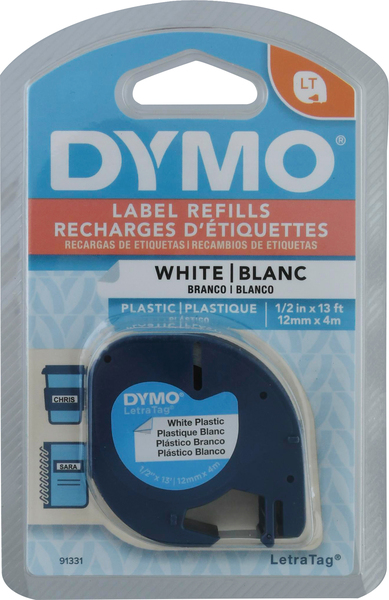 Dymo Label Refills Recharges, White, Plastic