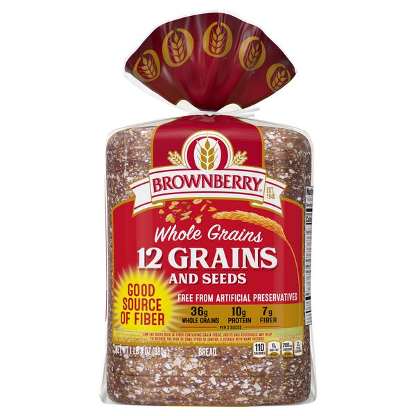 Brownberry Bread, Whole Grains, 12 Grains and Seeds