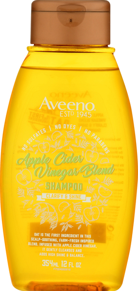 Aveeno Shampoo, Clarify & Shine, Apple Cider Vinegar Blend