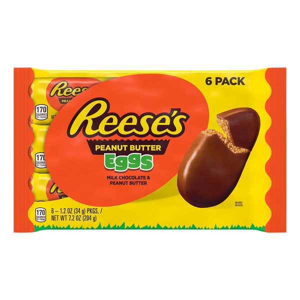 Reese's Peanut Butter Eggs, Milk Chocolate, 6 Pack