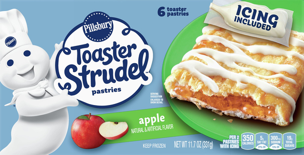 Pillsbury Toaster Pastries, Icing Included, Apple