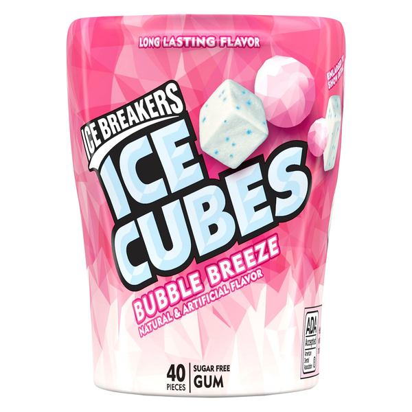 Ice Breakers Gum, Sugar Free, Double Breeze, Ice Cubes