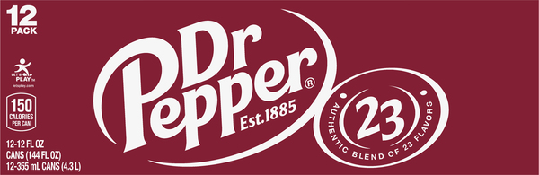 Dr Pepper Soda, 12 Pack