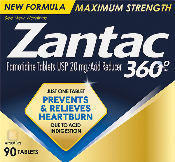 Zantac 360 Acid Reducer, Maximum Strength, Tablets