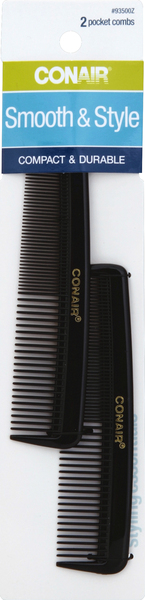 conair Pocket Combs, Smooth & Style