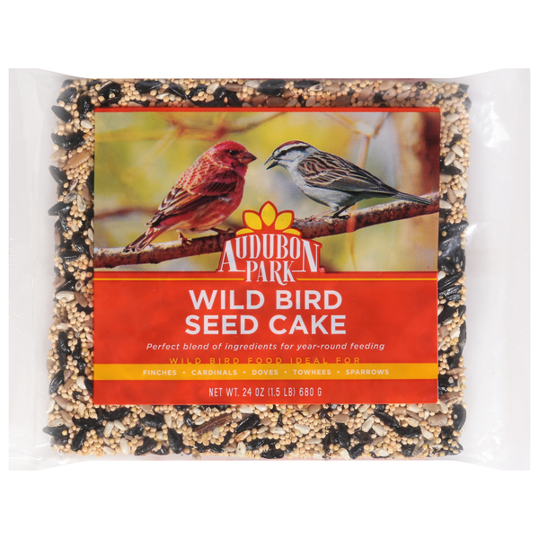 Audubon Park Bird Food, Seed Cake, Wild